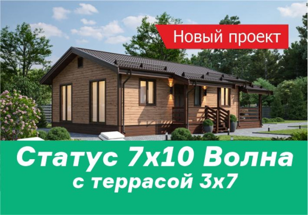 Новинка: дом Статус 7х10 с террасой 3х7!