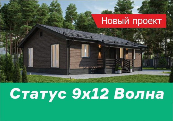 Лови волну! НОВЫЙ проект одноэтажного дома Статус 9х12 Волна