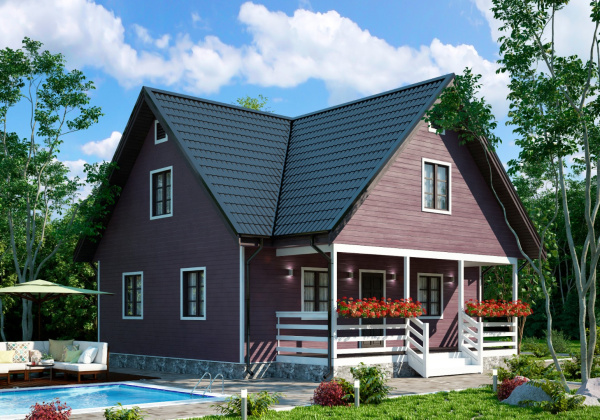 Богатырь 9x9 с террасой