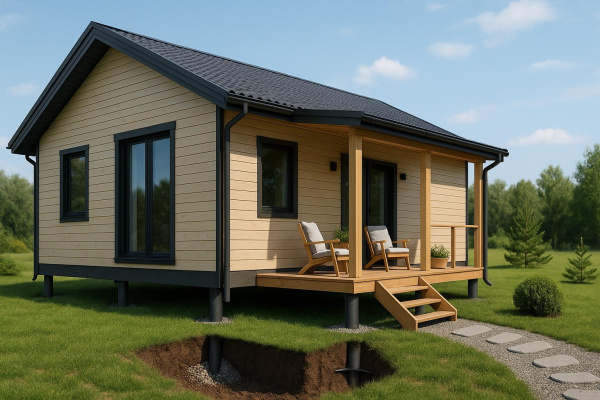 Каркасный дом на сваях: особенности технологии