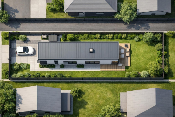 Планировка дома на узком участке: практические схемы